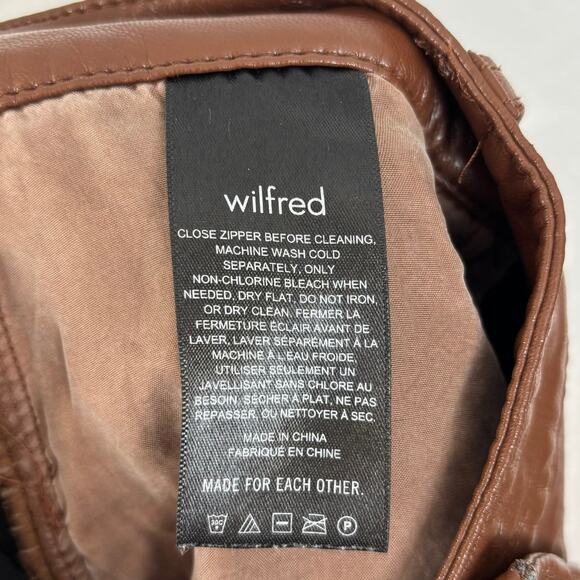 Wilfred Aritzia The Melina High-Waisted Vegan Leather Pants Size 4 - Picture 7 of 8